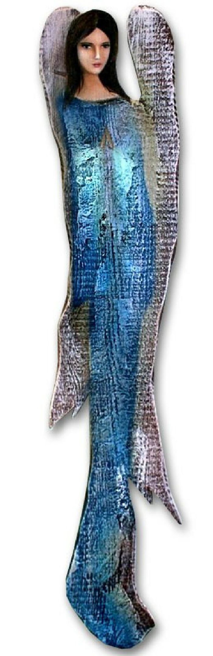 Wand Statue mit Öl bemalt Engel Figur Echte Wandbild Bild Bilder Ölbilder G01424