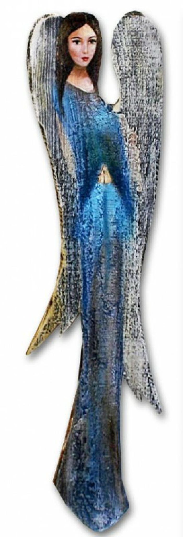 Wand Statue mit Öl bemalt Engel Figur Echte Wandbild Bild Bilder Ölbilder-G01425