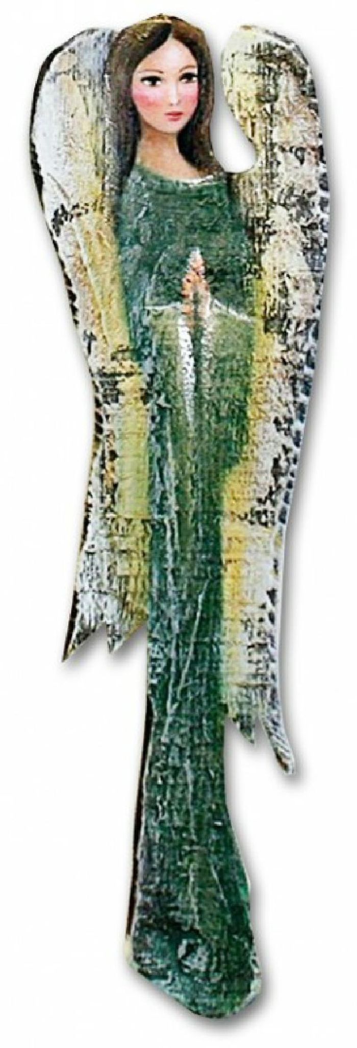 Wand Statue mit Öl bemalt Engel Figur Echte Wandbild Bild Bilder Ölbilder-G01428