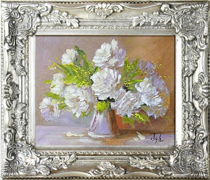 Rosen Blumen Ölgemälde Bild Gemälde Ölbilder Ölbild Bilderrahmen Rahmen G04110