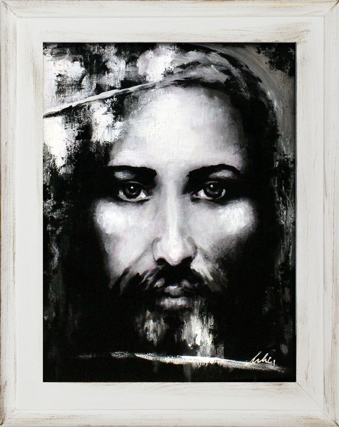 Religion Jesus Christus Handarbeit Ölbild Bild Ölbilder Rahmen Bilder G93221