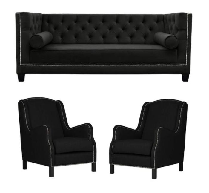 Sofagarnitur Couch Sofa Dreisitzer Sessel Polster Couchen Garnitur 3+1+1 Sitzer
