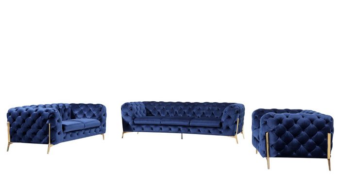 Luxus Hochwertige Sofa Couch Polster Sitz 3+2+1 Garnitur Chesterfield Garnituren