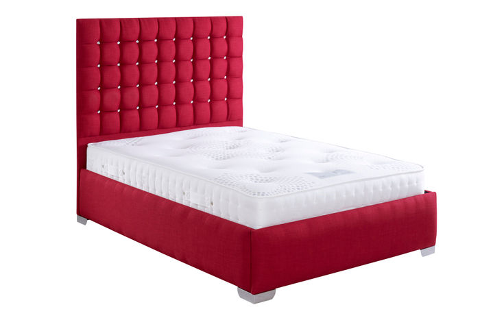 Designer Bett Schlafzimmer Betten Textil Leder Hotel Luxus Polster Samt Stoff
