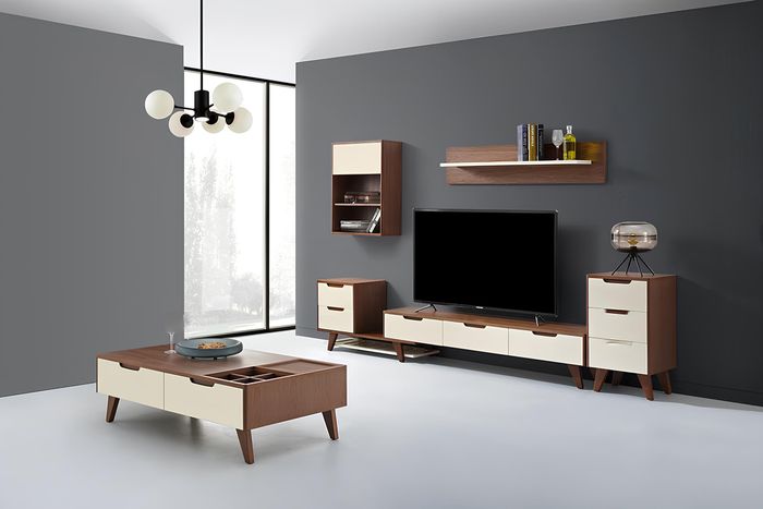Wohnwand Sideboard Vitrine Schrank Wohn Zimmer Schränke Regal Side Lowboards Neu