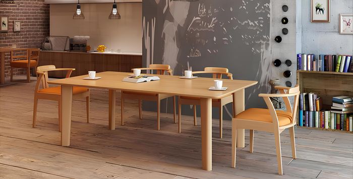 Design Holz Ess Lehn Stuhl Wohn Zimmer Garnitur Polster Neu Tisch +4 Stühle Set