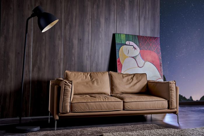 Sofa Zweisitzer Couch Polster Design Sitz Sofas Zimmer Möbel Moderne Leder 2er