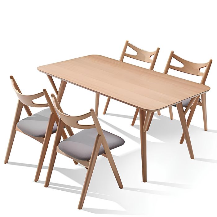 Esstisch Esstische Tisch Büro Design Konferenztisch Tisch +4 Stühle Set Neu