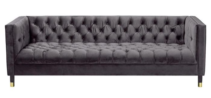 Anthrazit Chesterfield Sofa Kreative Möbel 4 sitzer Sofas Textil Stoff Couchen