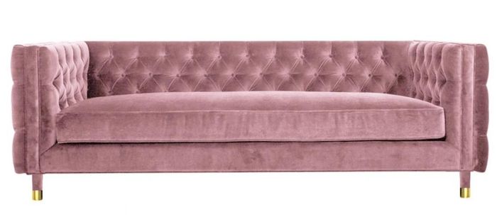 Rosa Chesterfield Sofa Kreative Möbel 4 sitzer Neu xxl Big Textil Stoff Couchen