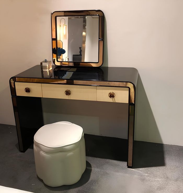 Schmink Tische Konsolen Tisch Designer Holz Kommode sekretär Schrank + Hocker
