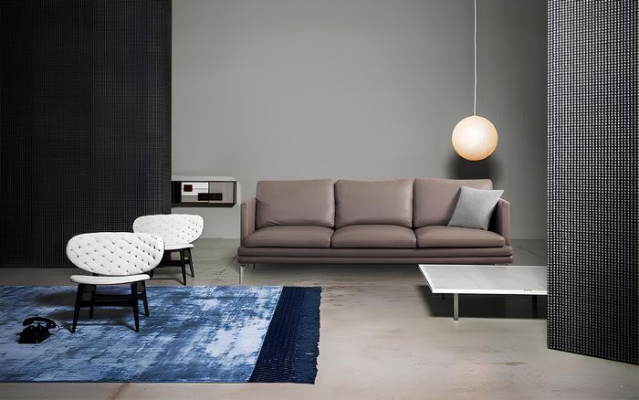 Dreisitzer Couch Polster Design Sofa Moderne 3er Sitz Sofas Zimmer Möbel Taupe