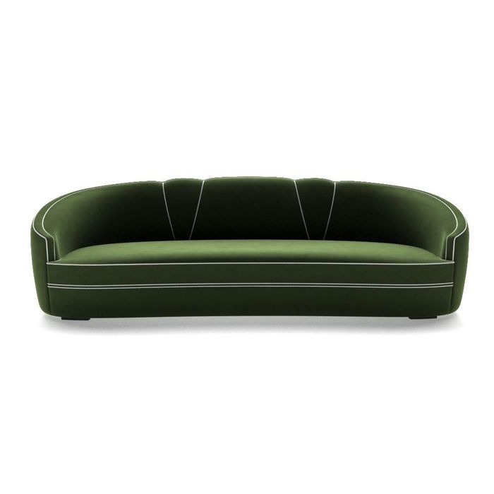 Dreisitzer Couch Polster Design Sofa Moderne 3er Sitz Sofas Zimmer Möbel Grün