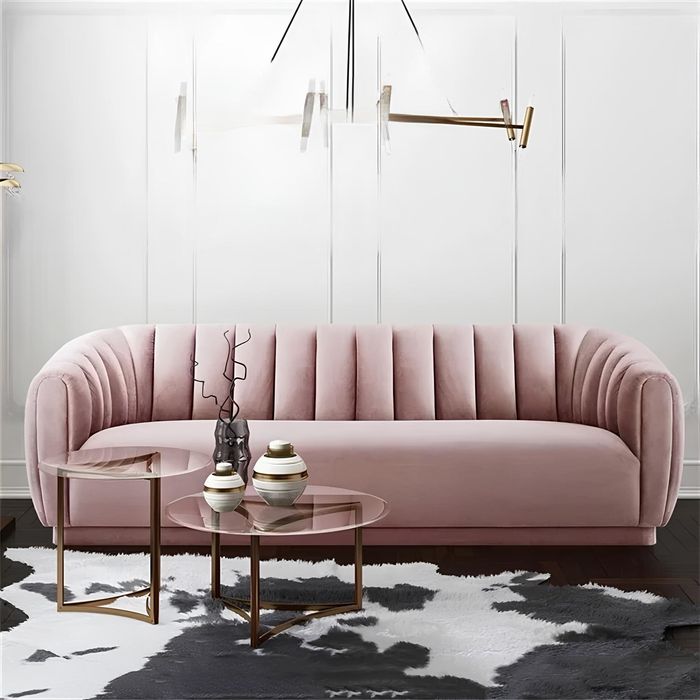 Designer Sofa Couch Polster Drei Sitzer Samt Couchen Sofas 3er Sitz Textil Neu