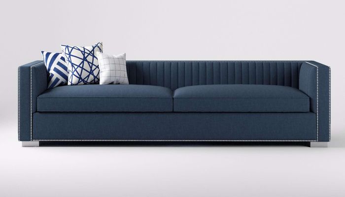 Designer Sofa Couch Polster Drei Sitzer Samt Couchen Sofas 3er Sitz Stoff Neu