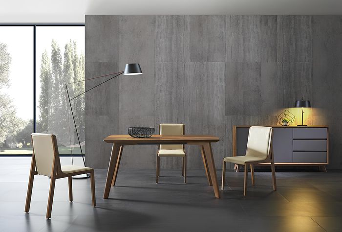Ess Tisch + 3 Stühle Konferenz Tische Büro Holz Design Stuhl Set 140x80cm Zimmer