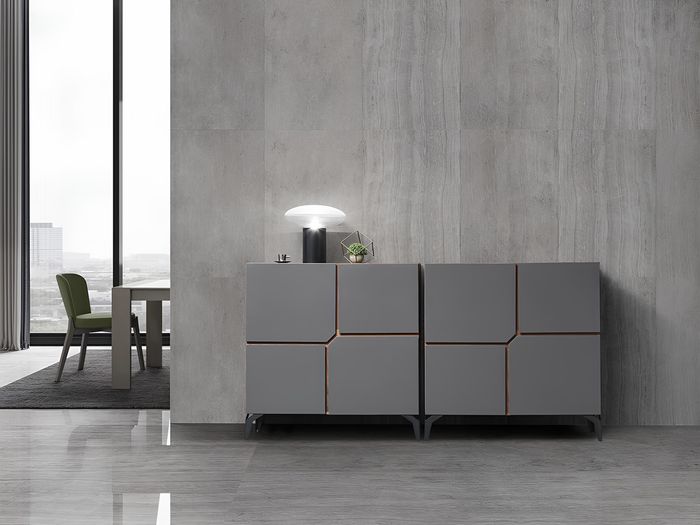 XXL Doppel 2er Kommode Beton Design Kommoden Side Board Low Anrichte Moderne Neu