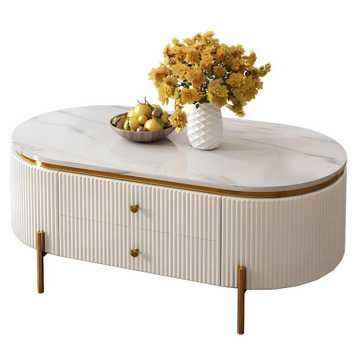 Couchtisch Sofa Couch Tisch Moderner Couchtisch Kaffeetisch Beistelltisch Ovaler
