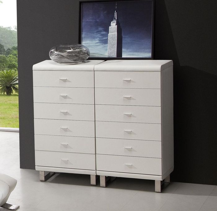 Regal Kommode Schubladen Hoch Schrank Kommoden Luxus Leder Side Low Board Regale