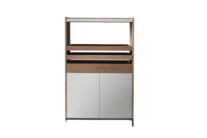 Design Kommode Anrichte Side Lowboard Schrank Regal Luxus Beleuchtet Wohn Zimmer