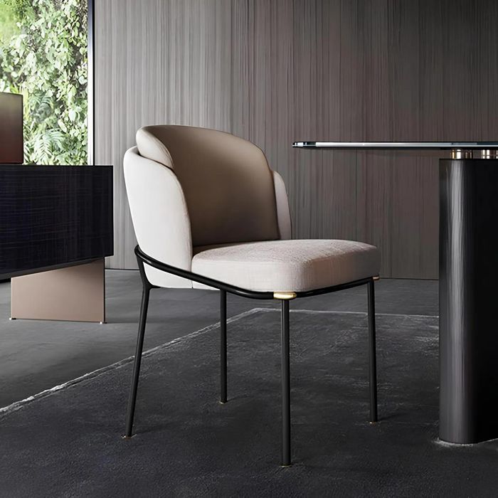 Ess Zimmer 1x Stuhl Stühle Polster Textil Modern Designer Lehn Sitz Sessel luxus