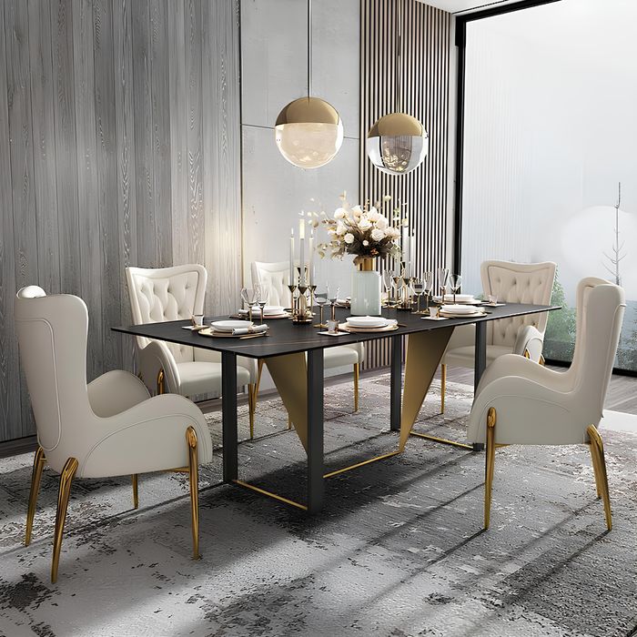 Ess Zimmer Chesterfield 1x Stuhl Set Garnitur Sitz Polster Wohnzimmer Design Neu