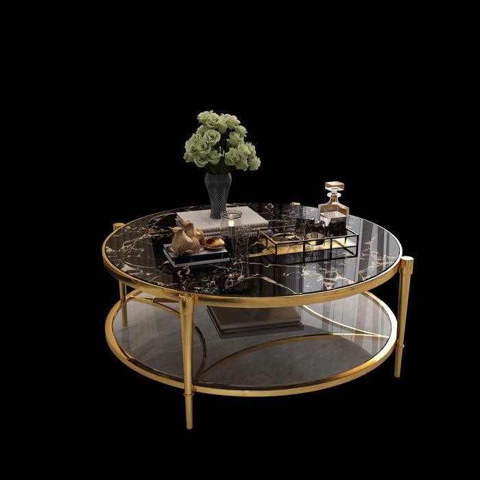 Couch Tisch Glas Sofa Rund Beistell Designer Runde Tische Metall Italien Möbel