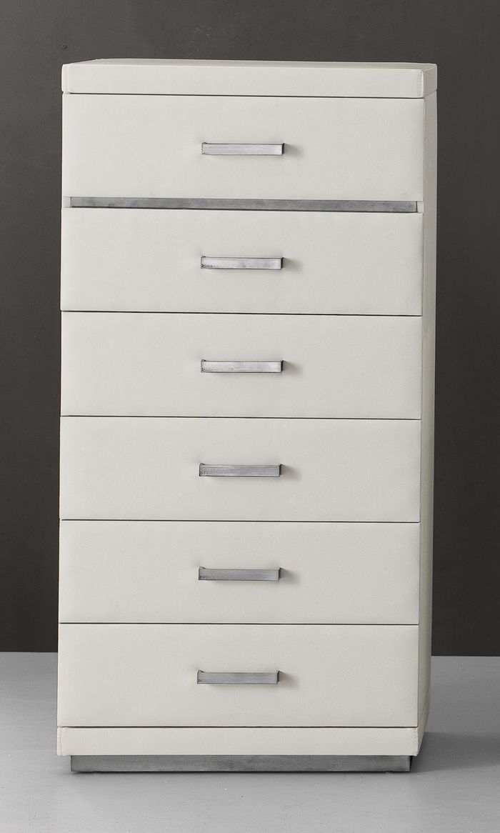 XXL Leder Sideboard Kommode 6 Schubladen Schränke Schrank Kommoden Hochschrank