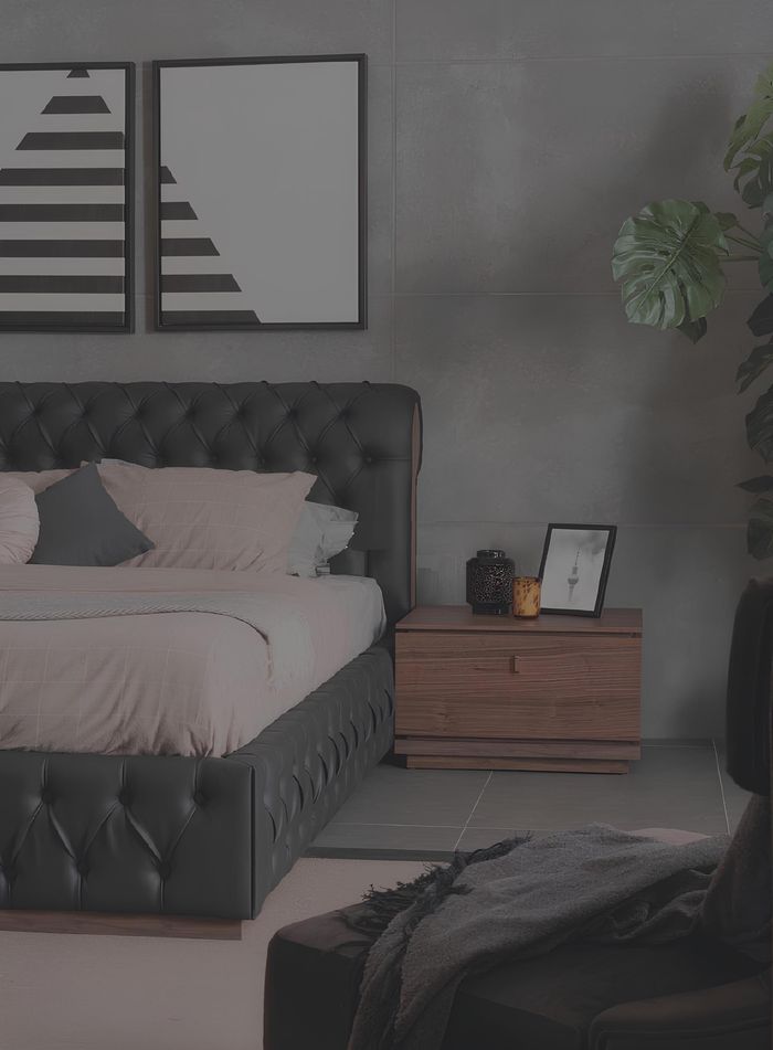 Schlafzimmer Nachttisch mit 2 Schublade Holz Schrank Möbel Design Neu