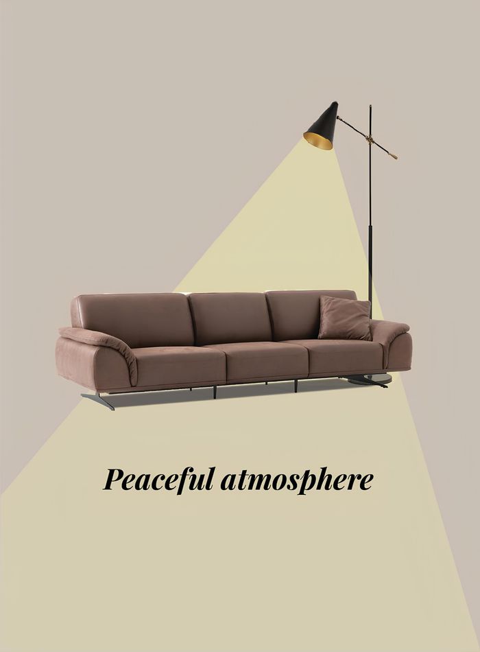 Wohnlandschaft Dreisitzer Bequeme Sofa Luxus Couchen Möbel neu braun