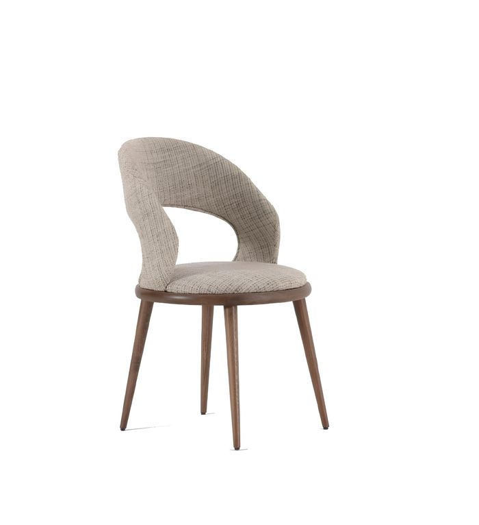 Esszimmer Stühl Holz Textil Luxus Polster Möbel neu Stil Modern grau