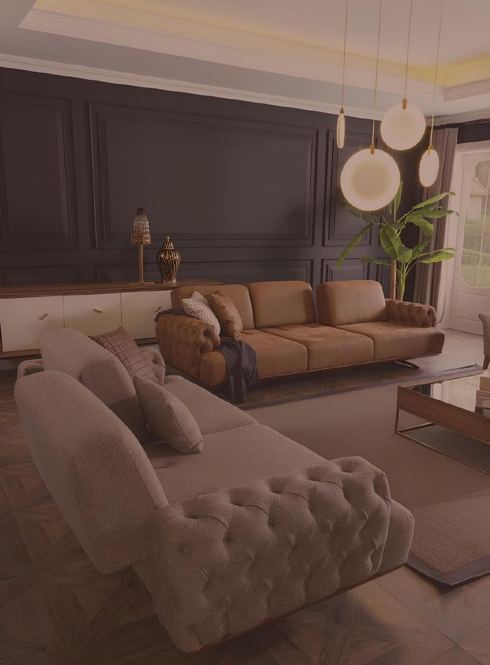 Sofagarnitur 4tlg. Set Couch Sofa Möbel Garnitur Design Chesterfield