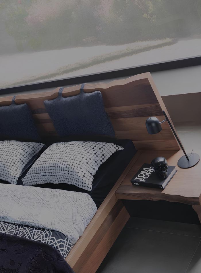 Schlafzimmer Bett 2х Nachttisch Kleiderschrank Kommode Spiegel Set 6tlg