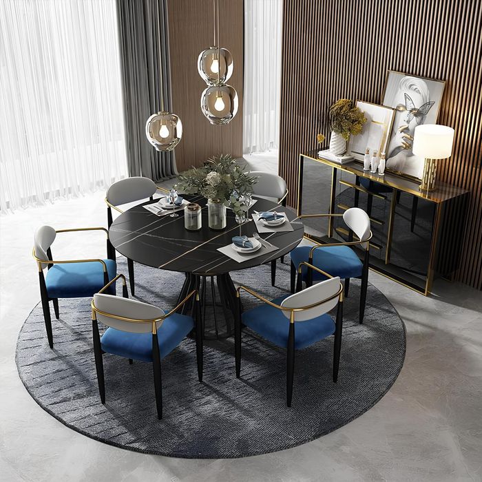 Esszimmer Set Esstisch 6x Stuhl Garnitur Tisch Gruppe 7tlg. Set Komplett Sets