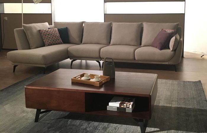 Eck Sofa Couch Polster Eck Garnitur Textil Couchen Sofas Italienische Möbel Neu
