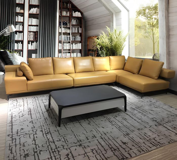Italienische Möbel Sitz Leder Zimmer Couchen Sofa Garnitur Wohn Landschaft ITALY