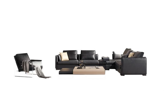Italienische Möbel Sitz Leder Wohn Zimmer Couchen Sofa Garnitur Landschaft ITALY