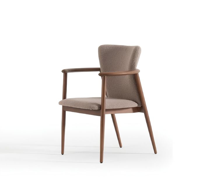 Esszimmer Stuhl Design Polster Stoff Textil Stil Moderner Lehnstuhl Sessel