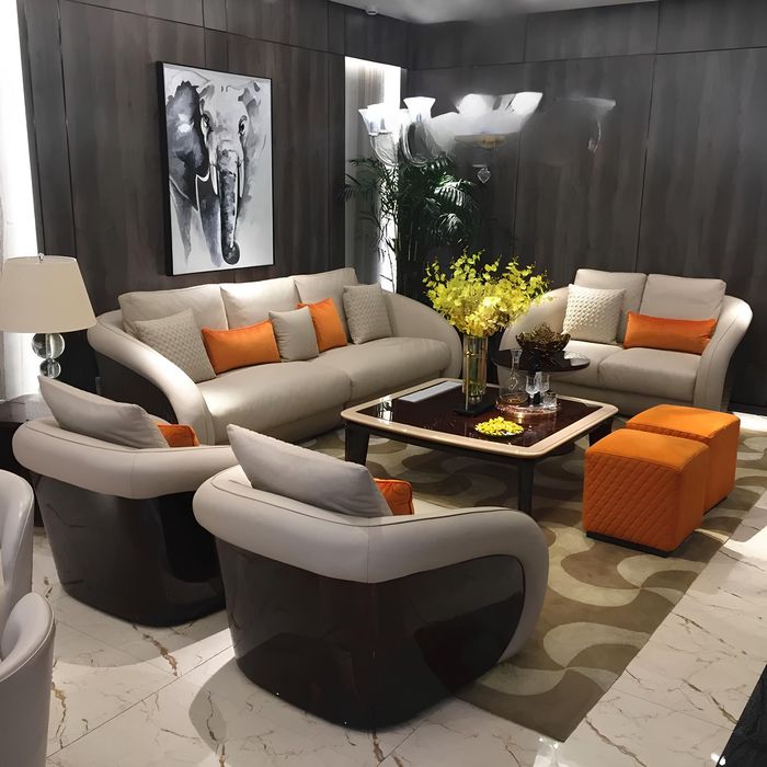 Sofa Couch 4tlg Set Polster Sitz Garnitur Set Leder Sofas Couchen Designer Möbel