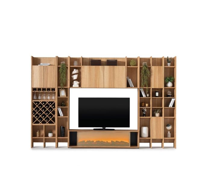 Wohnzimmermöbel Set Designer Sessel 2x Wohnwand Couchtisch Einrichtung