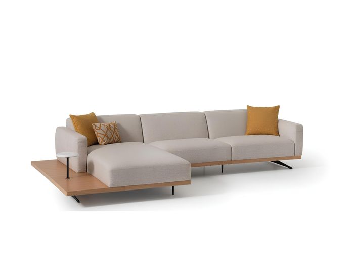 Wohnlandschaft Ecksofa L-Form Sofa Sessel Couchtisch Beistelltisch Polster