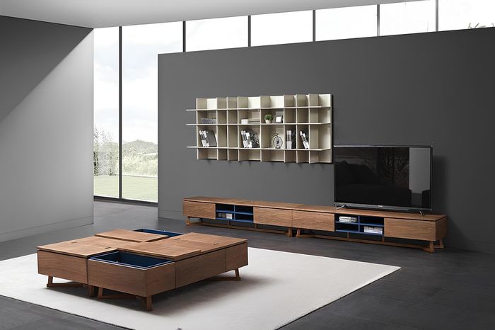 Wohnwand Schrank Moderne Design RTV Kommode Schränke Multifunktions Tisch Couch