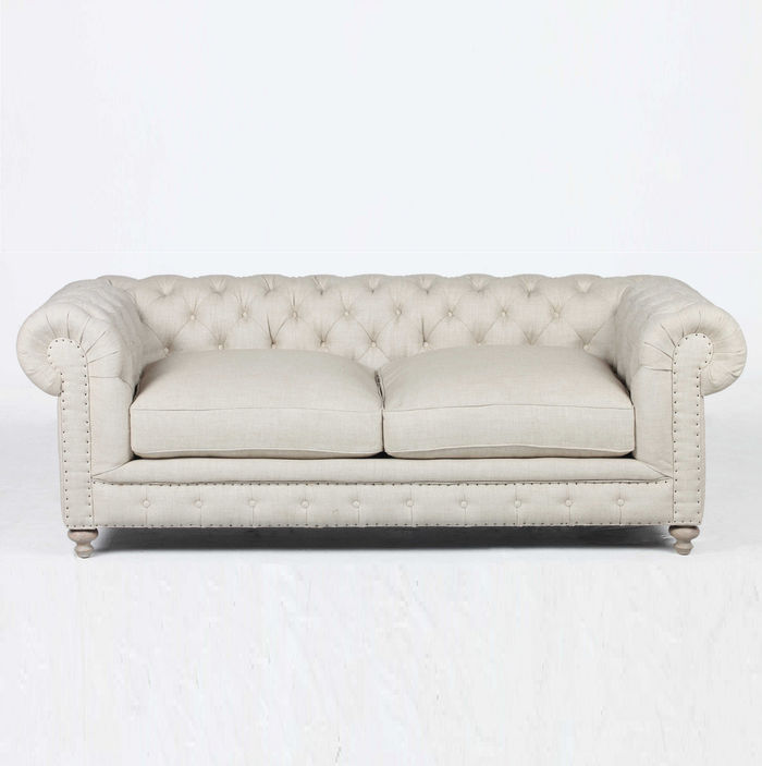 Luxus Chesterfield Dreisitzer Klassische Leder Polster Couch England Sitz Neu