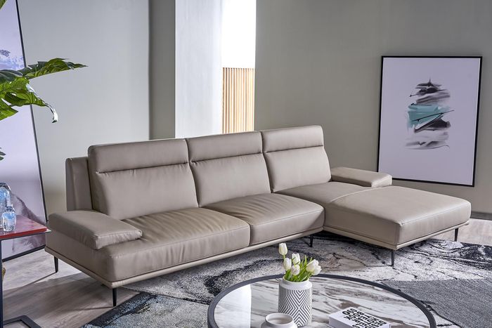 Italien Garnitur Sofa Leder Eck Couch Sitz Landschaft L Form Luxus Wohn Polster
