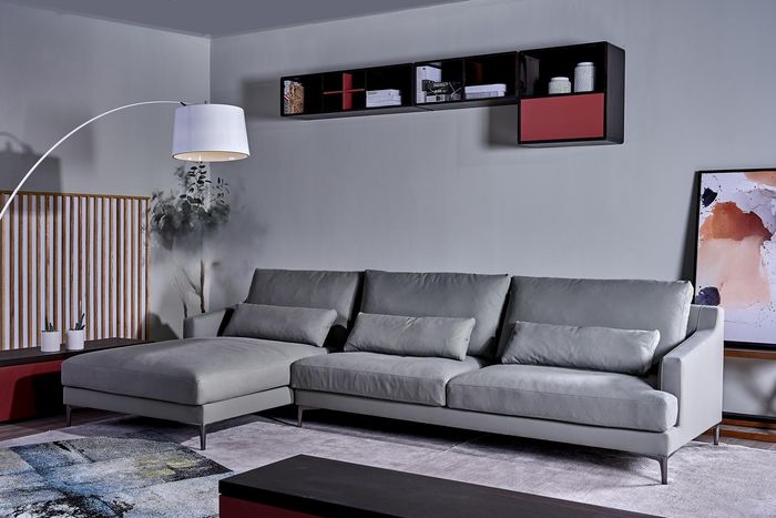 Garnitur Italien Nubuk Sofa Leder Eck Couch Sitz Landschaft Luxus Wohn Polster