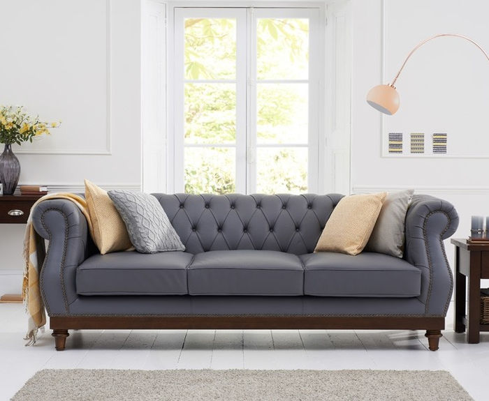 Chesterfield Sofa Couch Polster Leder Couchen Stoff Polster Garnitur jvmoebel ®