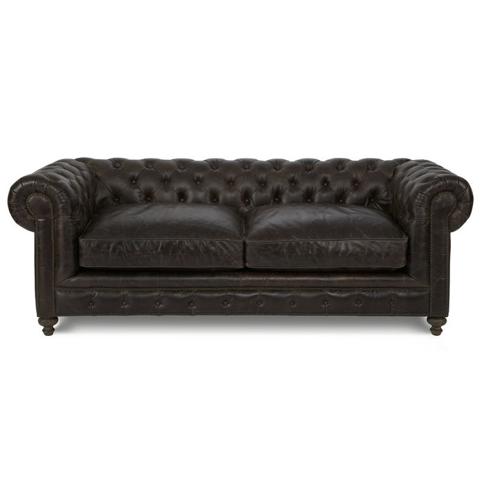 Chesterfield Sofa Couch Polster Stoff Leder Couchen Antik Stil Garnitur 3 Sitzer