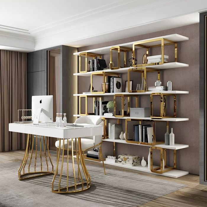 Designer Büro Arbeit Zimmer Set Regal Tisch Sessel Komplett Set Möbel 3tlg. Neu