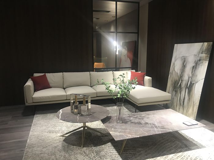 Sofa Garnitur Italien Leder Eck Couch Sitz Landschaft L Form Luxus Wohn Polster