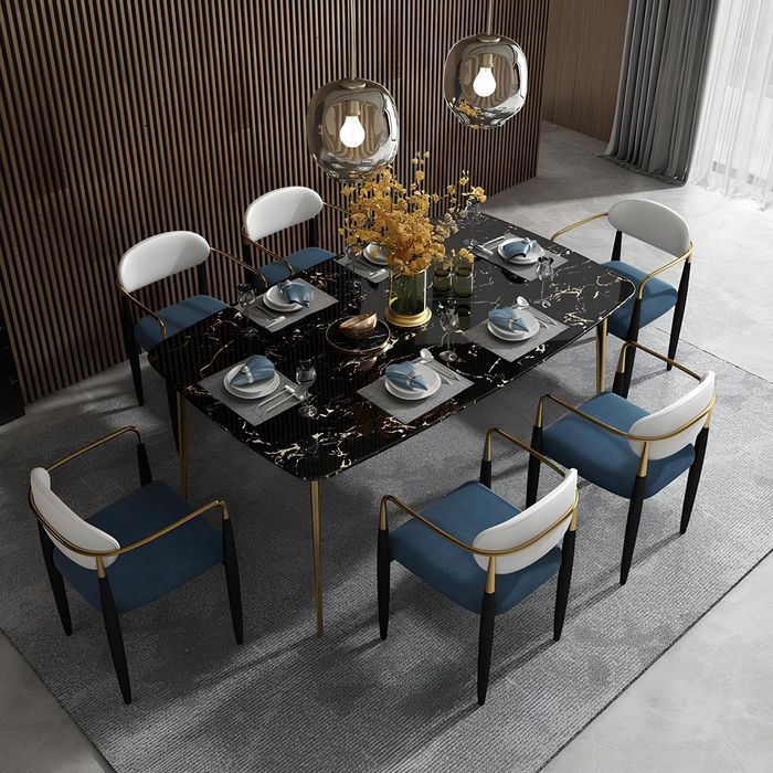 Klassischer Tisch Esstisch Holz Esszimmer Garnitur 6x Stuhl Set Stuehle Lehn Neu